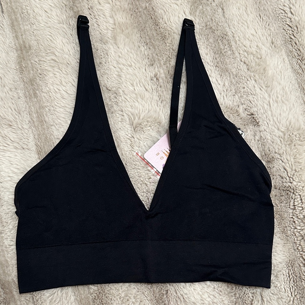 Savage X Fenty Midnight Black V-Neck Bralette